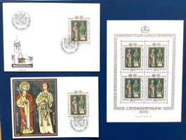 1979 Liechtenstein Landespatrone ** Kleinbogen / FDC - MK