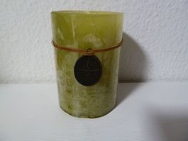 Kerze "Dream Candle", grün, Grösse M, für Deko Herbst Winter