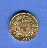 (9) 20 Fr. 1898 Vreneli Top Stgl Gold
