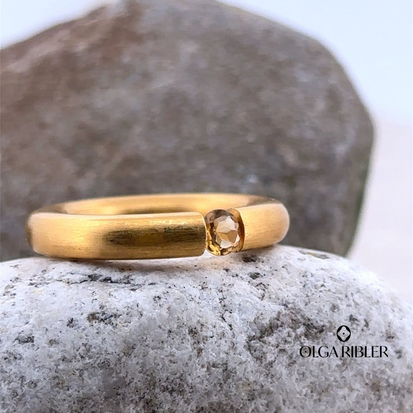 Olga Ribler Anelli: Edelstahl Pneu Ring mit Citrine Grösse 54 – Nuovo (secondo la descrizione) da Luzern venduto da Schmuckoutlet 6