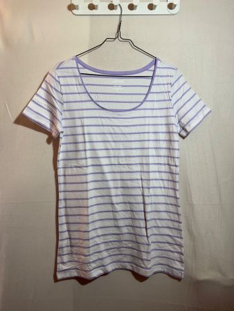 Lila weiss gestreiftes T-Shirt von Artime Gr. XL