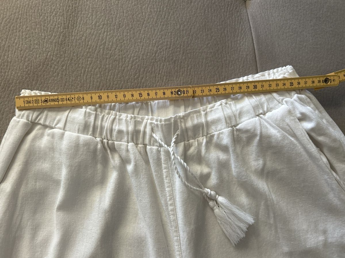 Pantaloni: Leinenhose von Chicoree, Grösse L, weiss – Nuovo (secondo la descrizione) da Erlinsbach SO venduto da hallon480 4