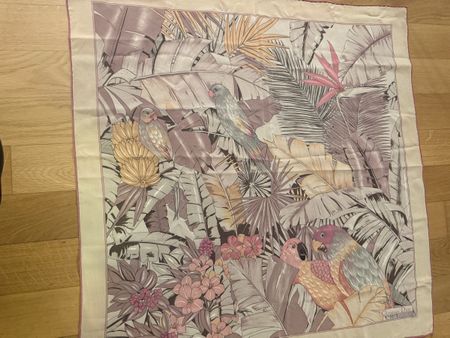 Christian Dior Seidenschal mit Papageien-Motiv, Top! (54)