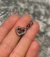 ESPRIT Charm Anhänger Silber Herz 🤍🎀 mit Strass, Top! ✨