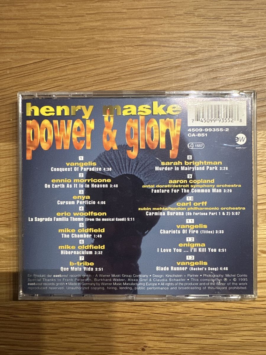 CD: CD Henry Maske - Power & Glory – Usato da Münsingen venduto da Sim2977 1