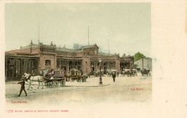 Lausanne   VD  -   La Gare / Attelage      ca.  1 8 9 9