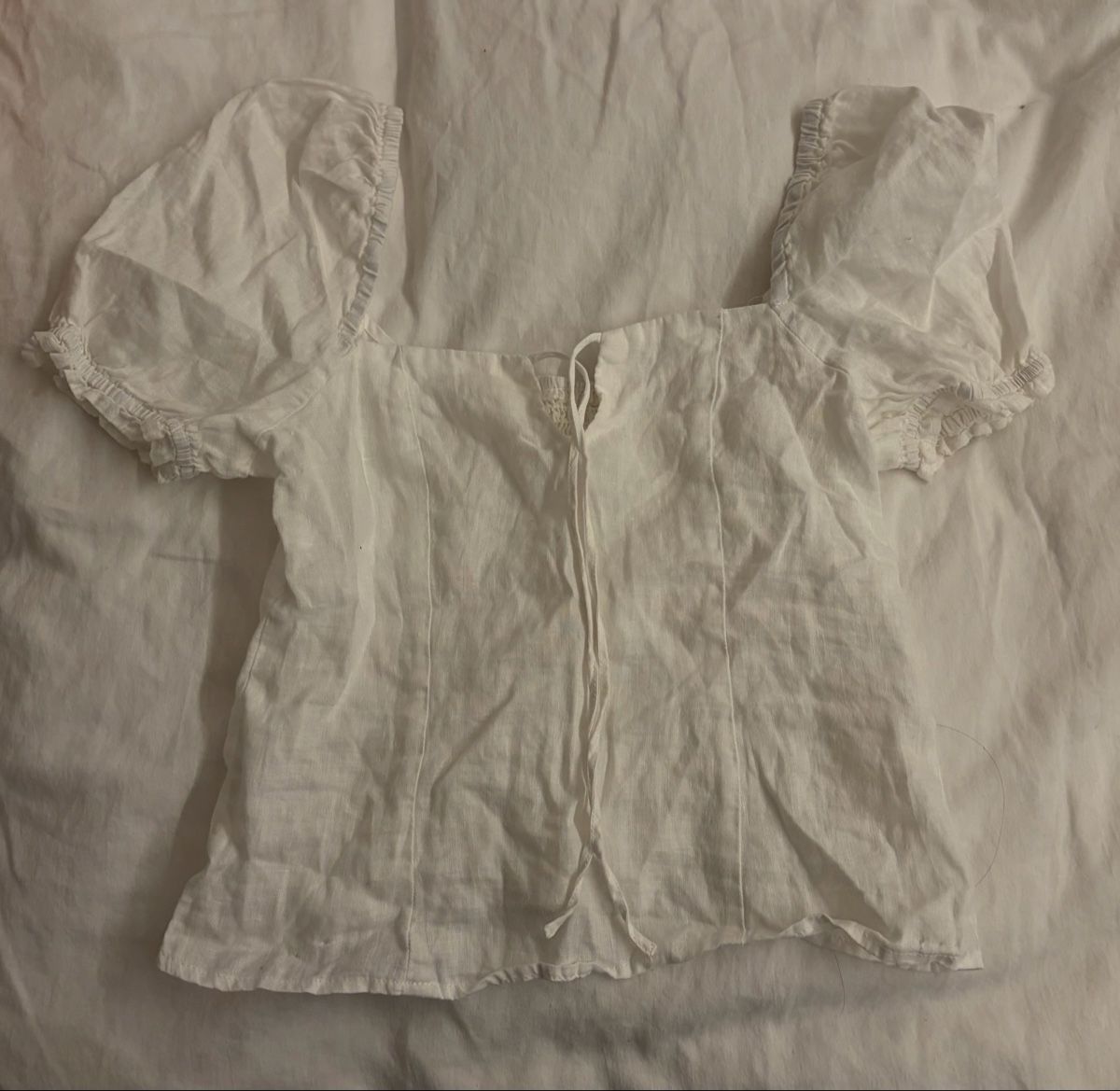 Tops: Weisses Sommer Top mit Puffärmeln, Grösse XS – Gebraucht aus Bösingen von cozyyy.777