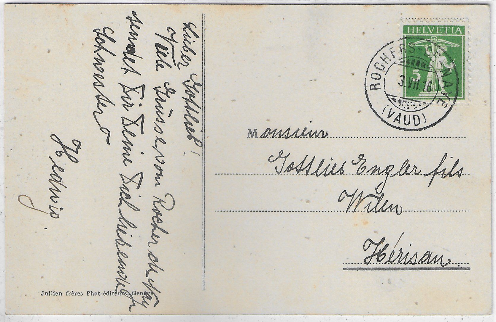 Cartoline postali: Glion et le Grammont - Litho – Difettoso da Ettingen venduto da Kartenplanet 1