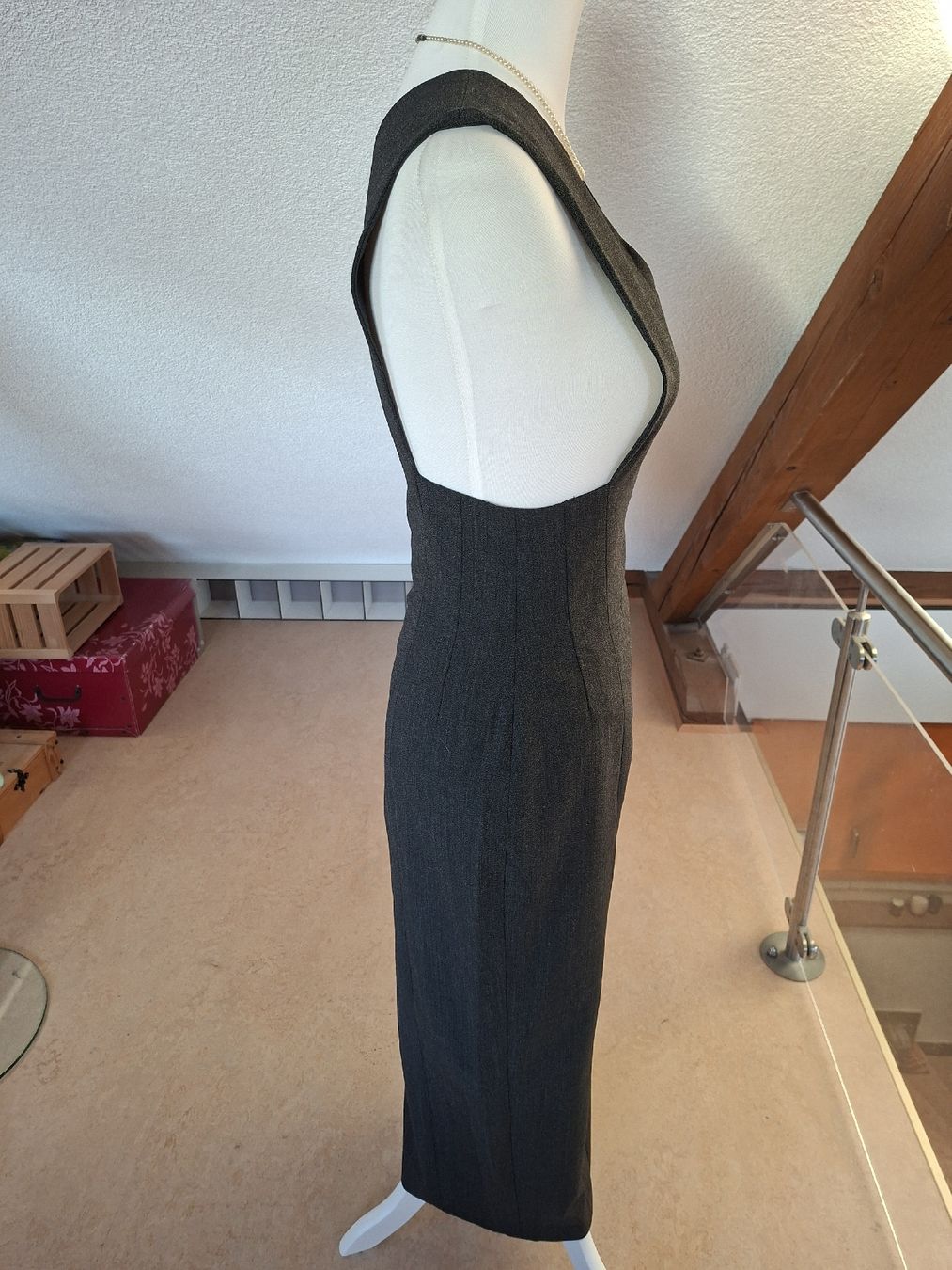 Vestiti: Hirsch Stretch Kleid, Bleistiftrock, Grau, ca. Grösse 36/38 – Usato da Klingnau venduto da vollmond36 3