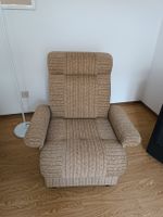 Due poltrone beige in tessuto, buone condizioni