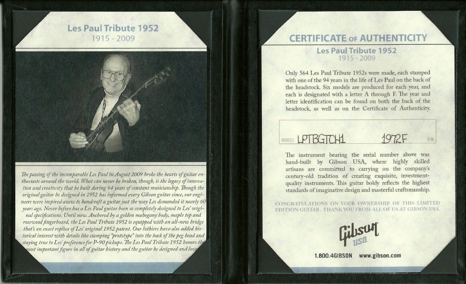 Gibson Strumenti musicali: Gibson Les Paul tribute "PROTOTYPE" 2009 serial nr. 1972F – Nuovo (secondo la descrizione) da Mairengo venduto da gippo 4