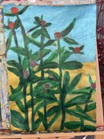 Blumenbild, Original Acrylgemälde, Kunst für Zuhause,