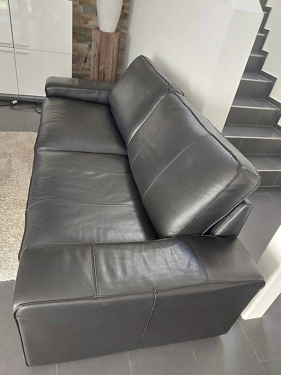 Divani: 3er Ledersofa, schwarz  – Usato da Schachen LU venduto da Mister-jo 1