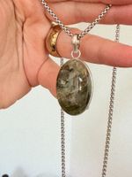 Collier avec pendentif en pierre naturelle labradorite