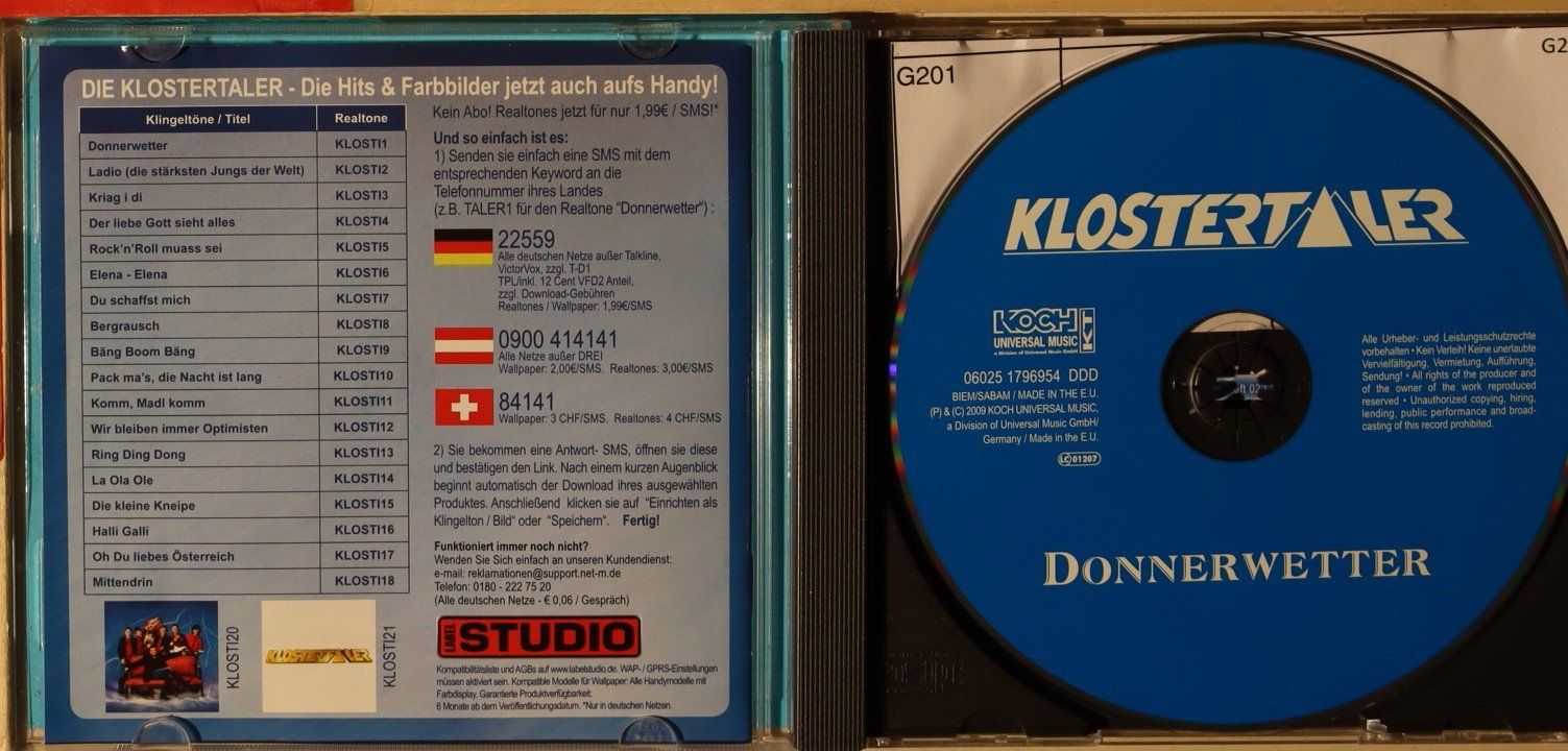 CDs: Klostertaler – Donnerwetter – Gebraucht aus Luzern von CONTENTI 1