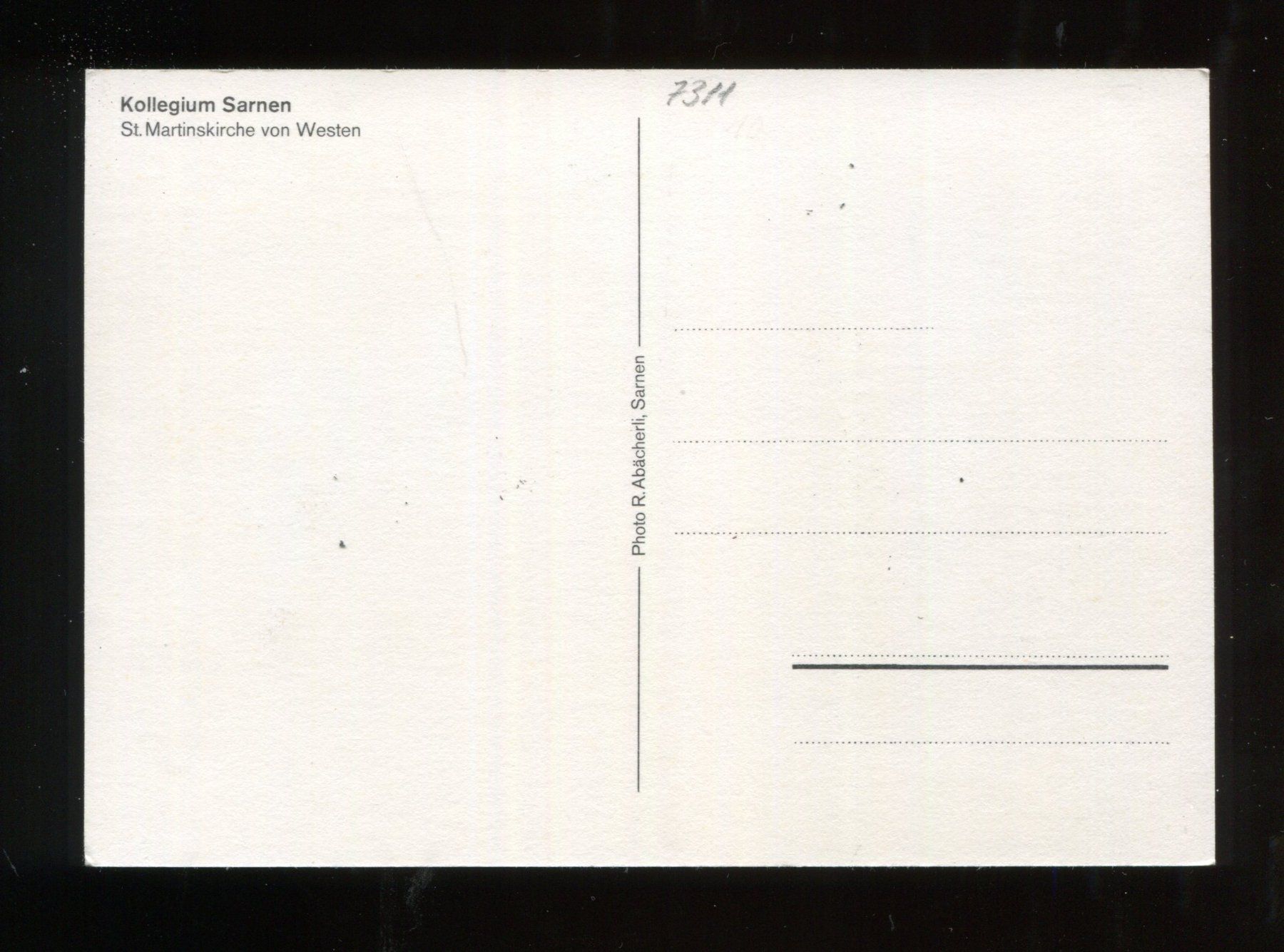 Cartoline postali: Sarnen, St.Martinskirche – Usato da Aarau venduto da Elmaar41 1