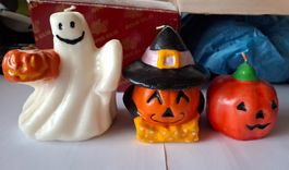 Lot de 3 bougies d'Halloween/Set mit 3 Halloween-Kerzen