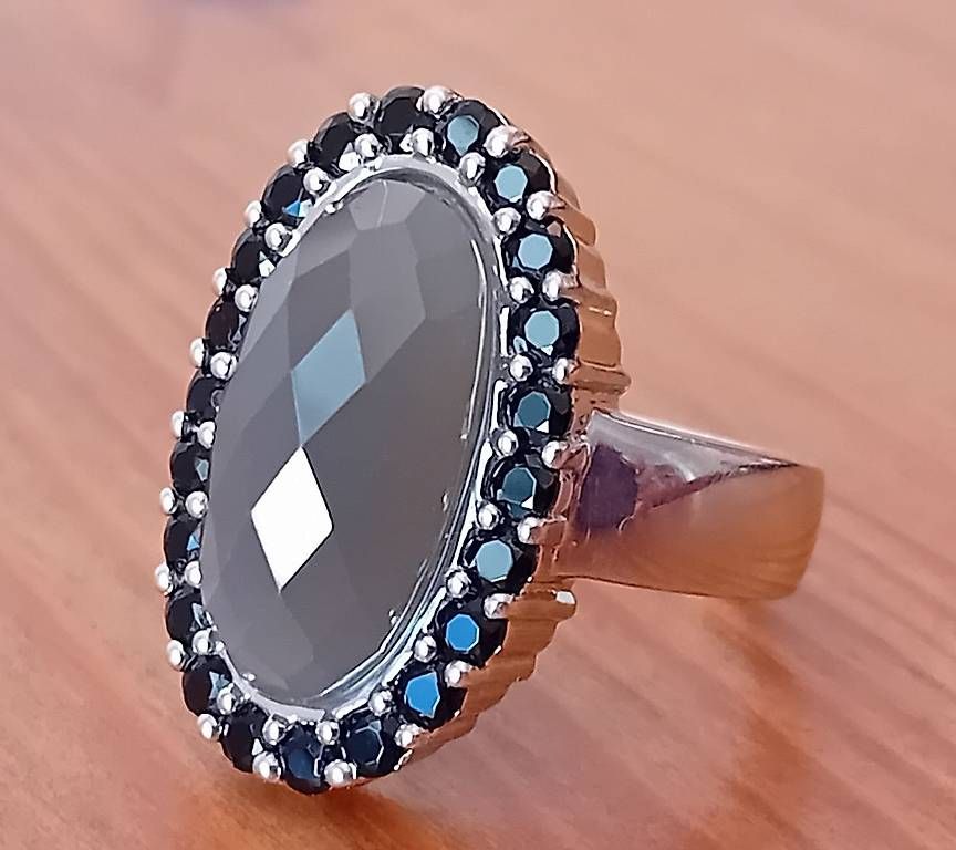 Anelli: Ring Silber Mondstein Turmalin – Usato da Stans venduto da wer_fd5f 1