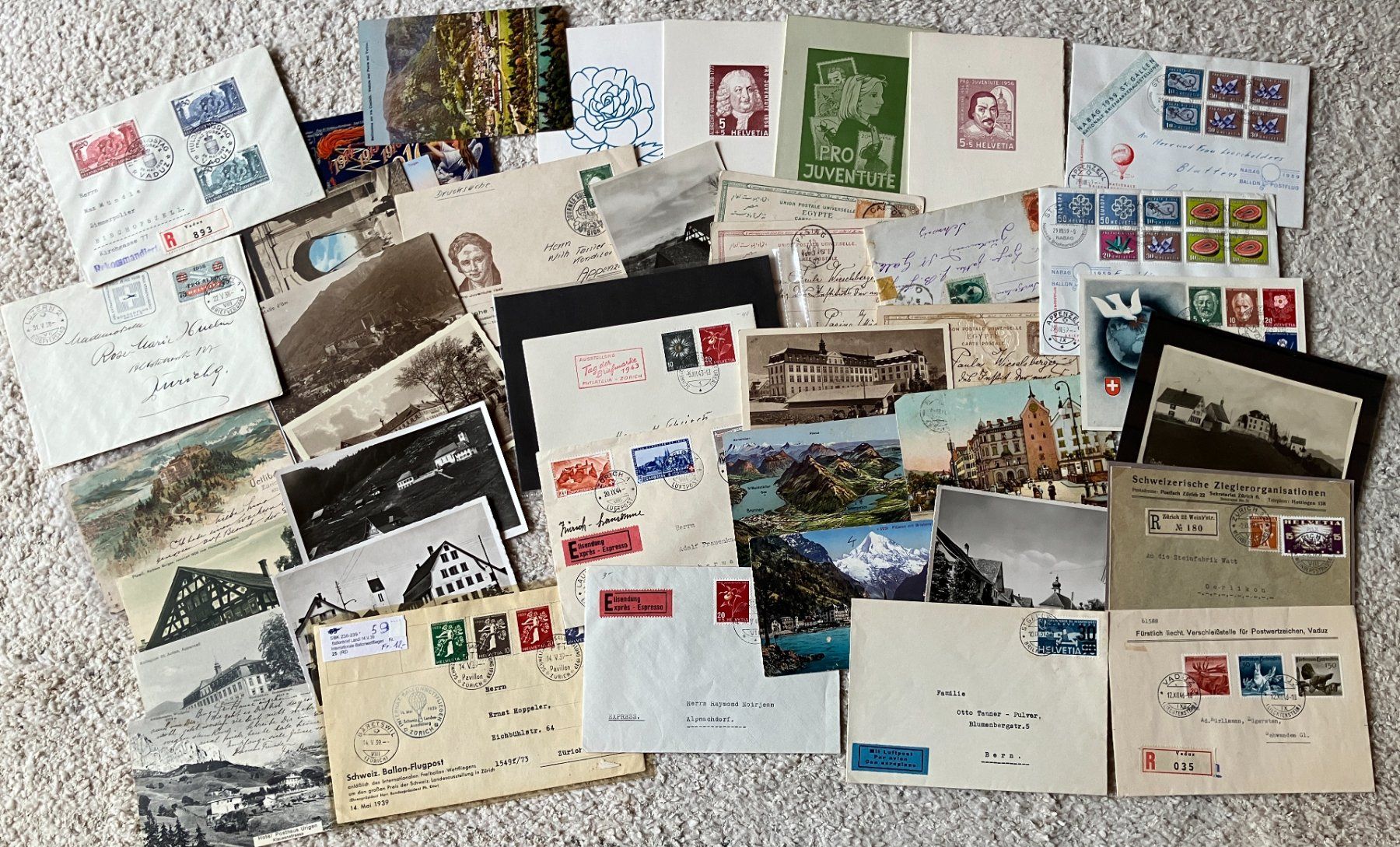 Tutti i francobolli: Briefmarken-Box mit verschiedenem Inhalt: AKs, Kleinbogen .. – Usato da Eschlikon TG venduto da PhilCon 2
