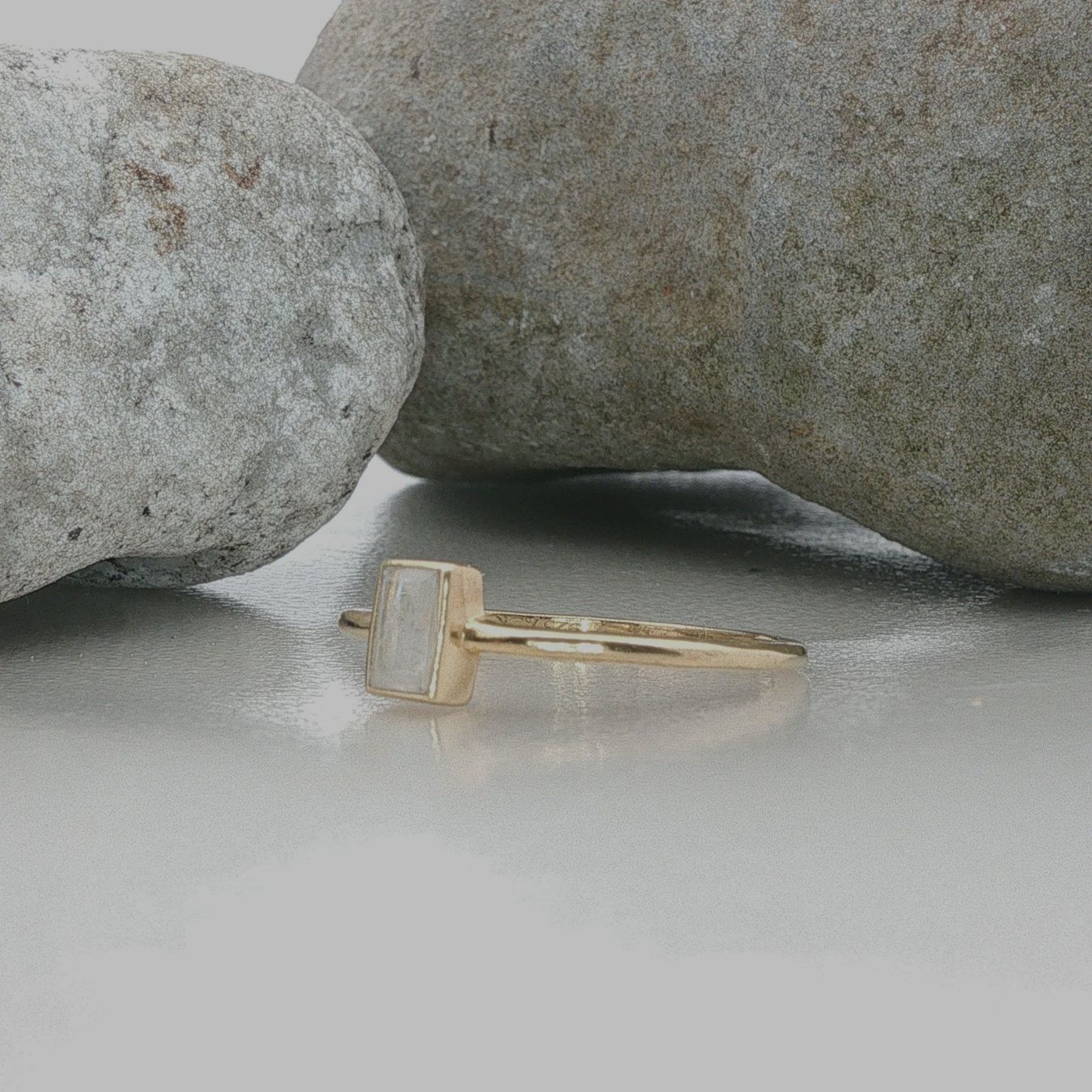 Olga Ribler Bagues: Ring 925 Sterling Silber mit Mondstein Grösse 54 – Neuf (Voir description) à Luzern par Schmuckoutlet 7