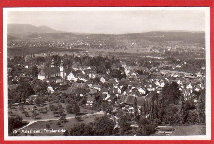 Cartoline postali: ARLESHEIM, TOTALANSICHT – Usato da Grüningen venduto da Kartenlaube