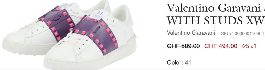 Valentino Scarpe da donna: Sneakers Valentino Rockstud. 38 – Usato da Collonges venduto da Auganien 8
