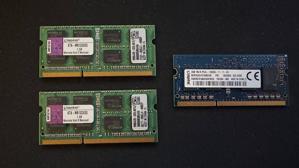 Kingston Memoria / RAM: 3x 2GB DDR3 RAM SO-DIMM – Usato da Wolhusen venduto da Fabian_C