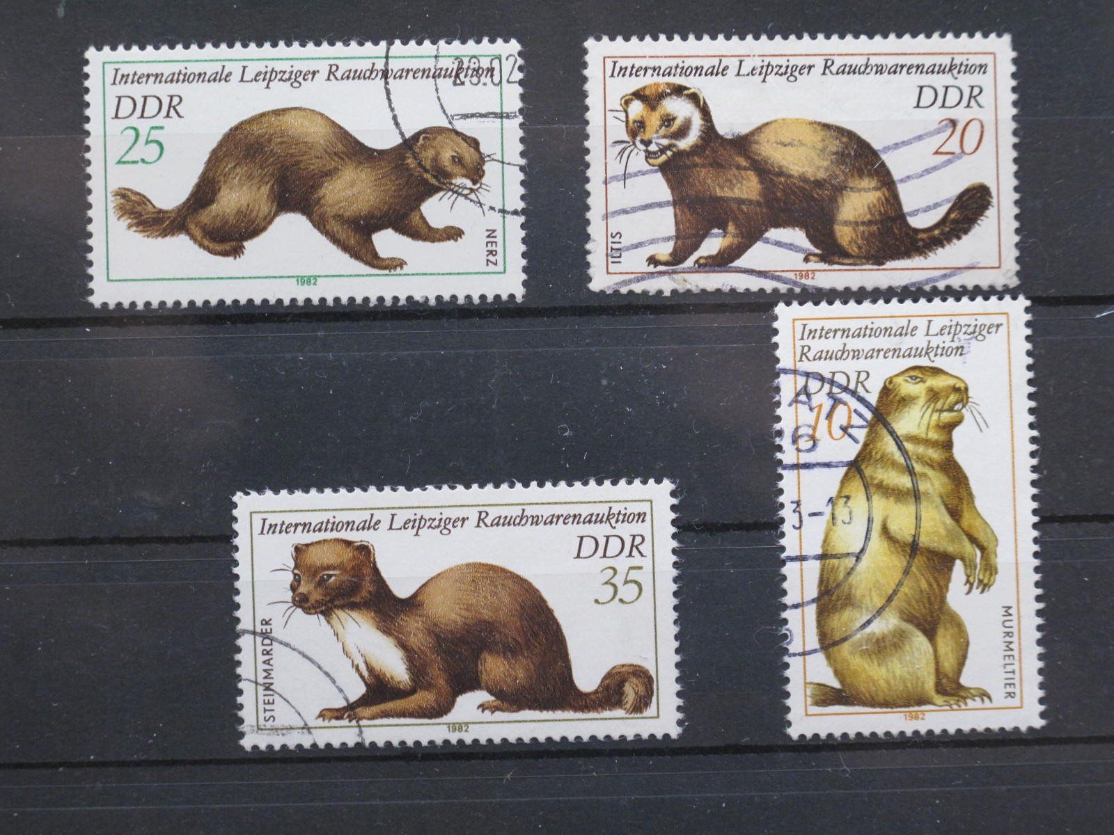 Alle Briefmarken: DDR 1982 Rauchwarenauktion gest. – Gebraucht aus Wil SG von fva01