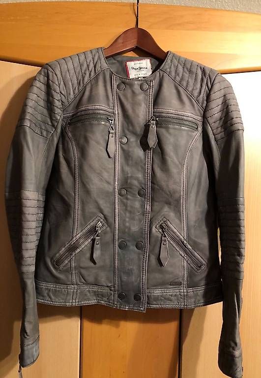 Giacche: Lederjacke grau, Gr. S – Usato da Kriessern venduto da c_n1