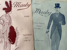 Manby Paris Kleidungen - 2 alte Werbungen / Publicités 1913