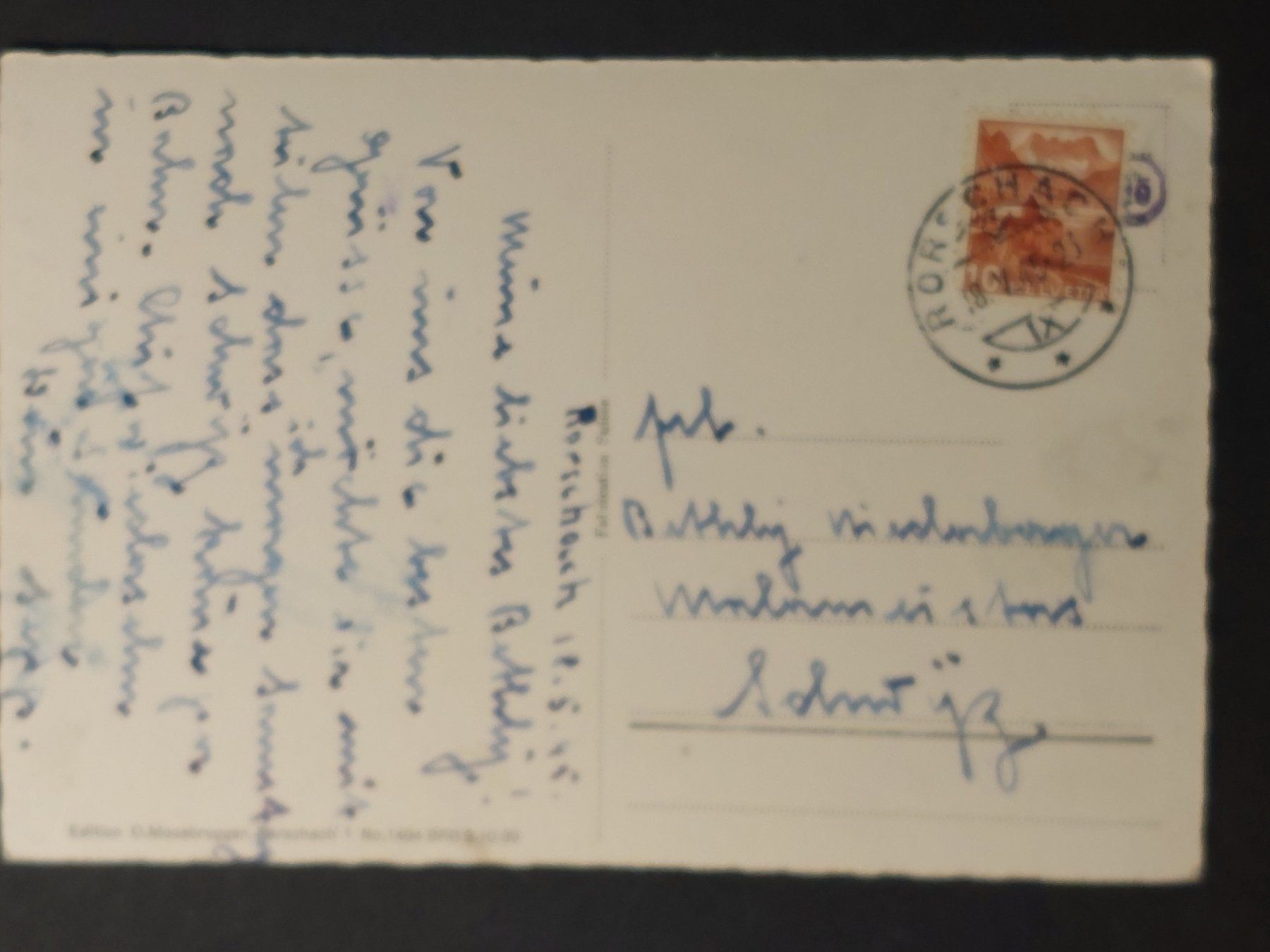 Cartoline postali: Rorschach Luftaufnahme 1945 – Usato da Obfelden venduto da Funke2 1