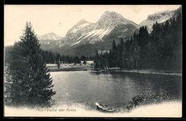 AK Arosa, Seeblick mit Alpen