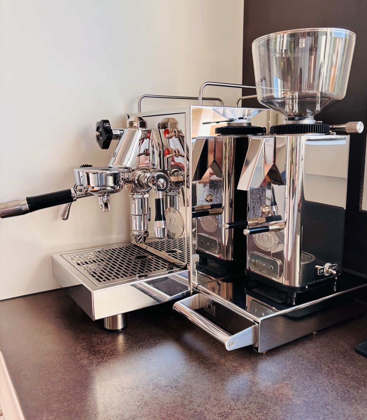 ECM Manufacture Macchine per caffè & Macchine per espresso: Hochwertiges ECM Classika PID Kaffeemaschinenset – Usato da Oberkirch LU venduto da Roeschu28
