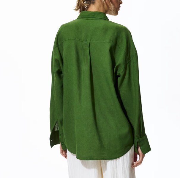 H&M Blusen: Leinenbluse / grün Gr. M / neu! – Neu (gemäss Beschreibung) aus Winterthur von kuhnanto 1
