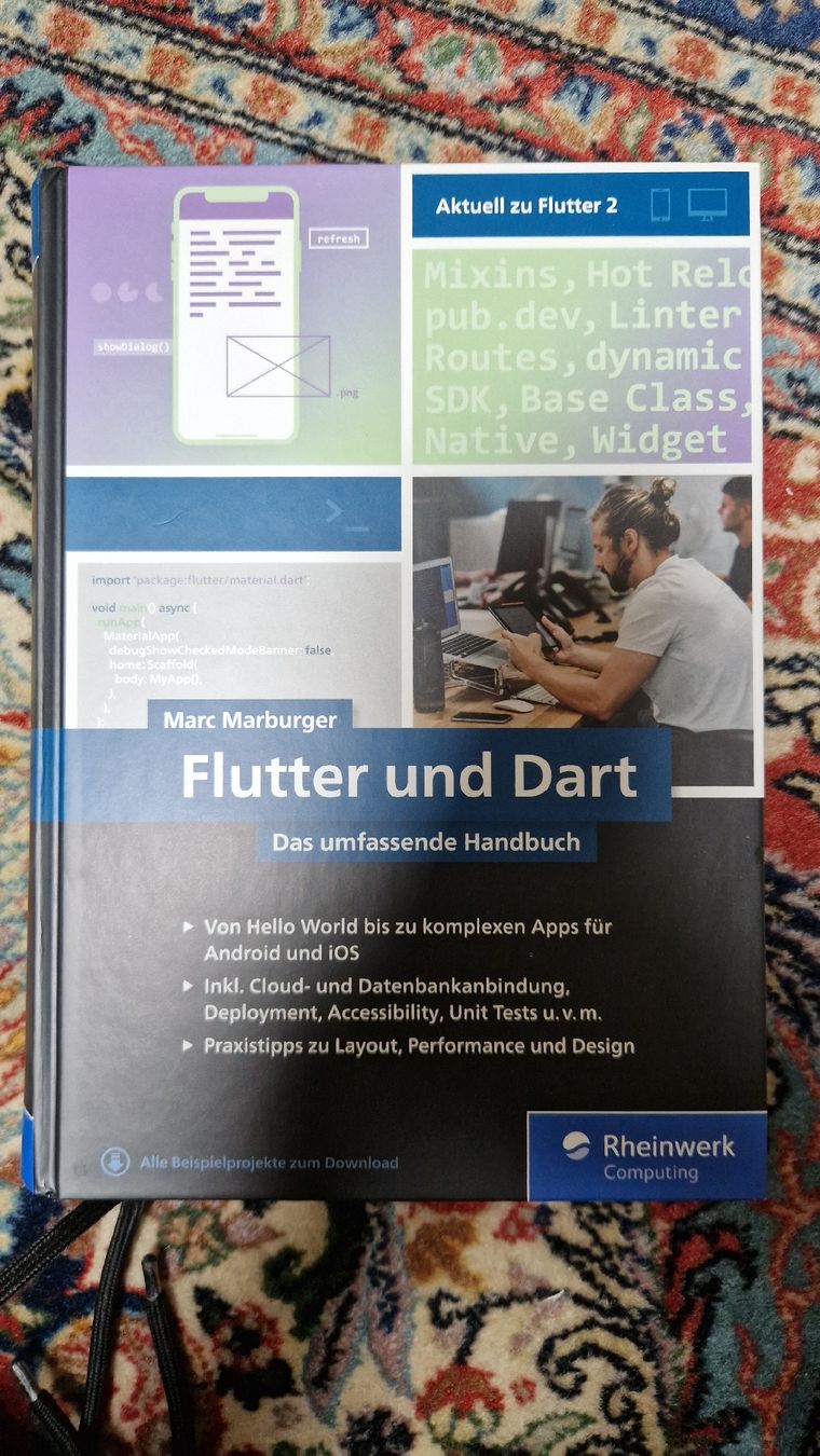 Libri: Flutter und Dart, Rheinwerk – Nuovo (secondo la descrizione) da Wettingen venduto da smilee1