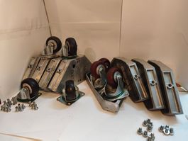 Schwerlast Rollen 8x Profi Eckeinbaurollen Alu Flightcase