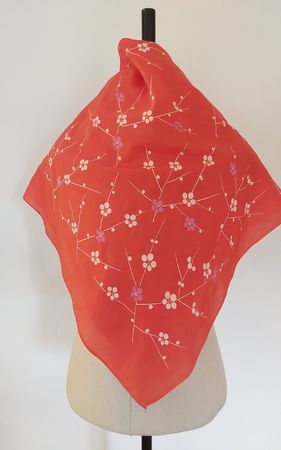 Foulard quadratisch orange Japan neu