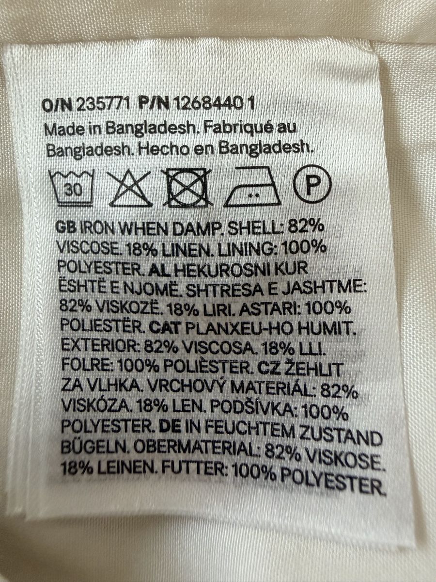 H&M Gilet & Giacche senza maniche: Weste H&M cremefarben Grösse S Leinen-Mix – Usato da Urdorf venduto da fairfashion 2