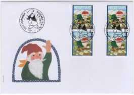 85 Rp. Muggenstutz Marken Paare auf illustriertem FDC