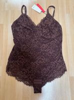 Popilush - Neuer Shaping Body mit Spitze - braun - Gr. XXL