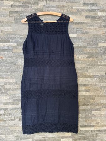 MONSOON - Robe en Lin Blue Marine - 40