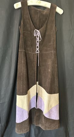 Vintage Suede Dress WEA Made in Switzerland 🇨🇭 Size Small