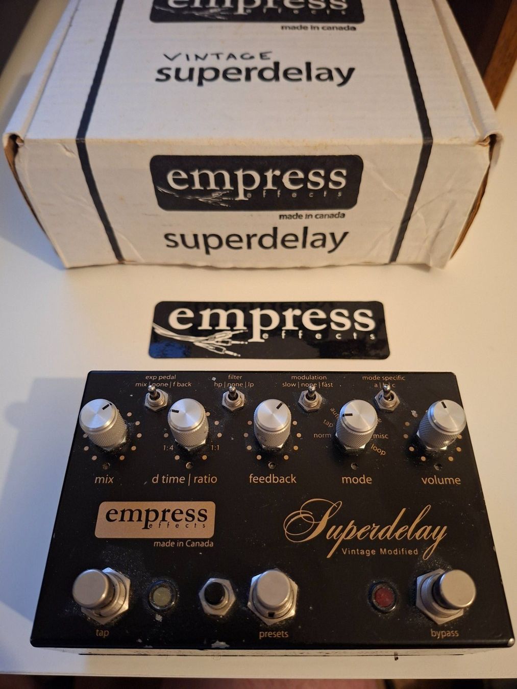 Strumenti musicali: Empress Vintage Modified Superdelay – Original Box – Usato da Niederrohrdorf venduto da sil_lp26