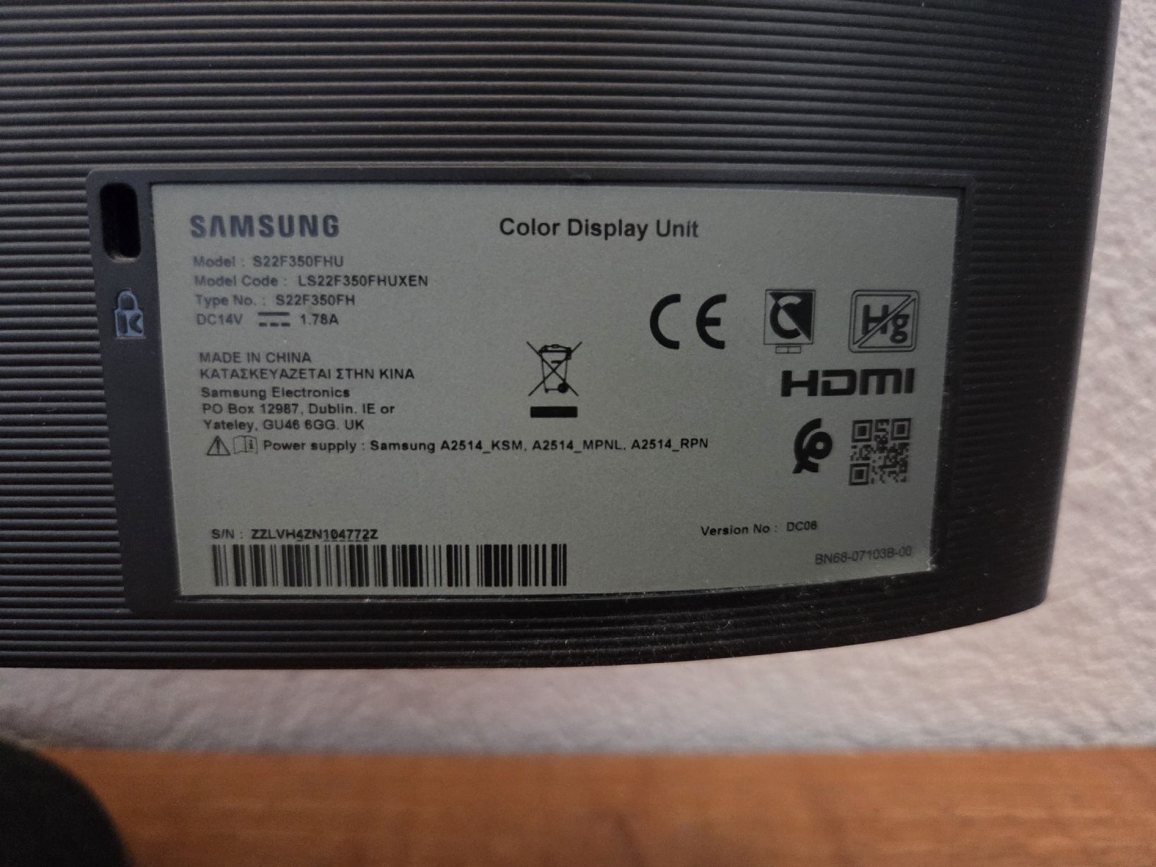 Samsung Monitor: Écran Samsung 22" super slim – Usato da Grandvaux venduto da ese_pt88 3