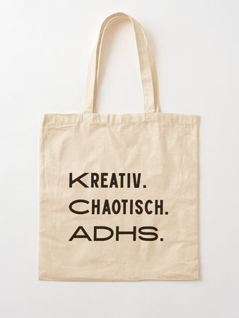 Stofftasche - Kreativ Chaotisch ADHS - inkl. Versand