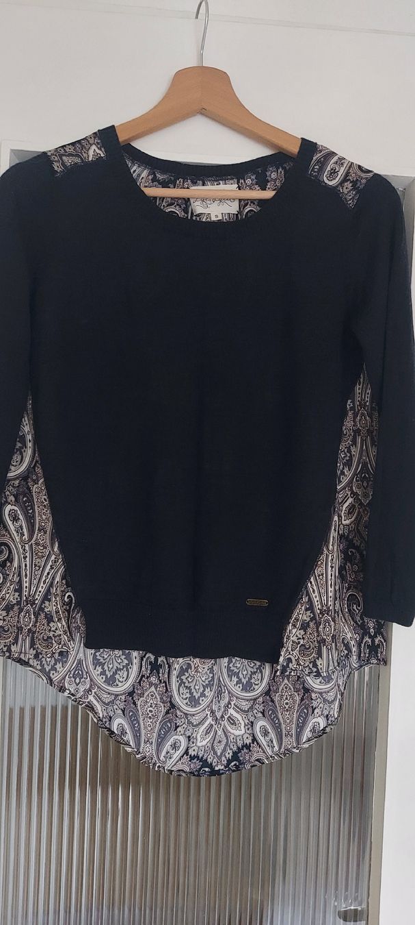 Camicette: Damenpullover schwarz Paisleymuster Grösse S – Usato da Winterthur venduto da ann_7lxx