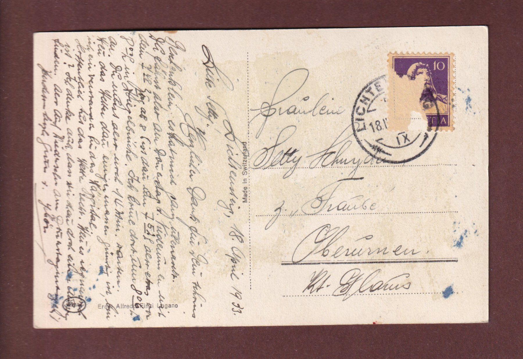 Cartes postales: ST. MORITZ-DORF - 1933 – D'occasion à Pully par nicecards-shop 1