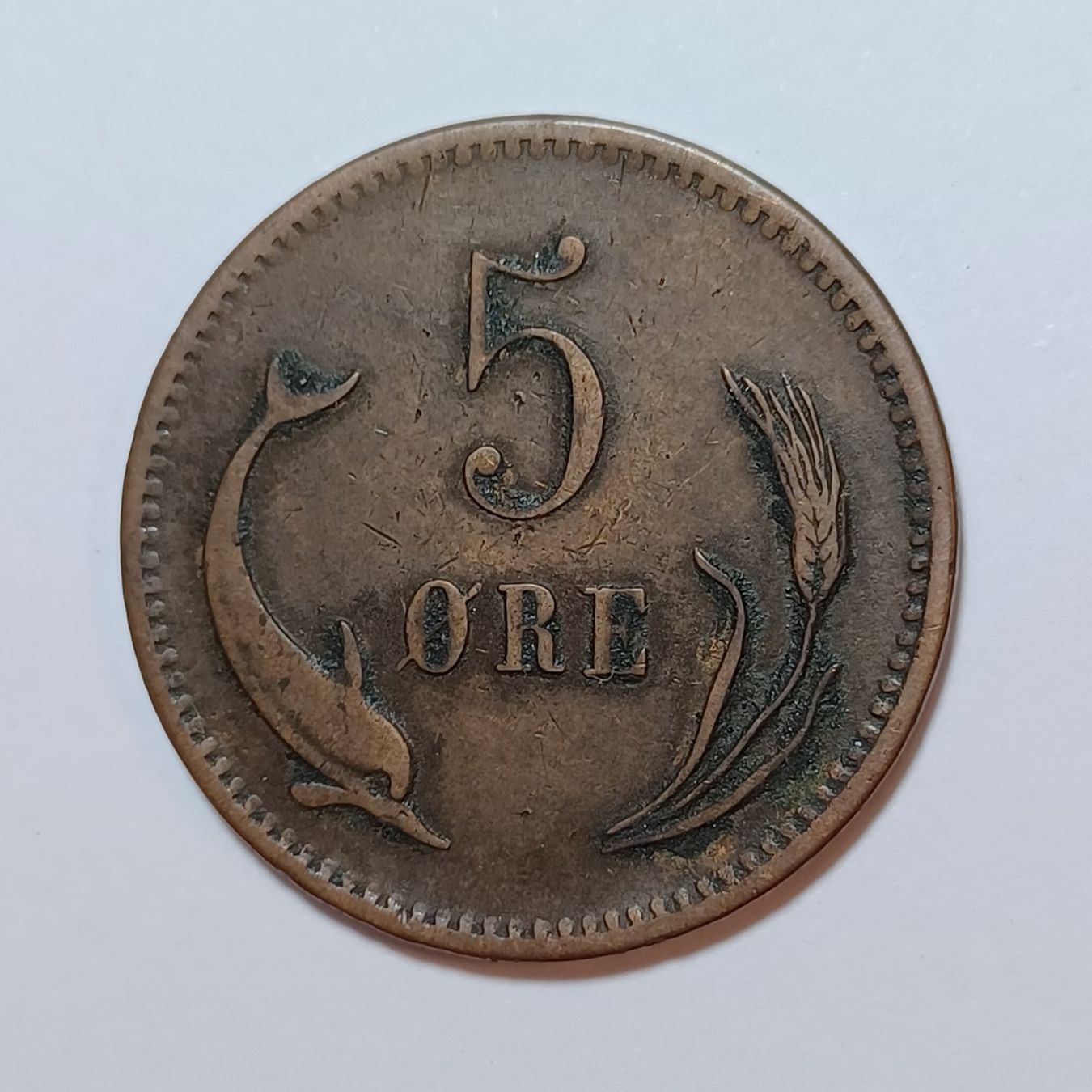 Tutti le monete: 5 Öre 1874 Dänemark – Usato da Pfäffikon ZH venduto da Welt_Muenzen