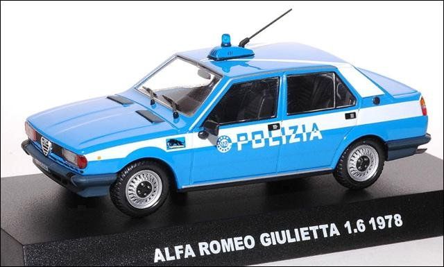 ALFA ROMEO GIULIETTA 1.6 1978 POLIZIA EDISON EG ITALIA NEW 1/43 STRADALE BLISTER