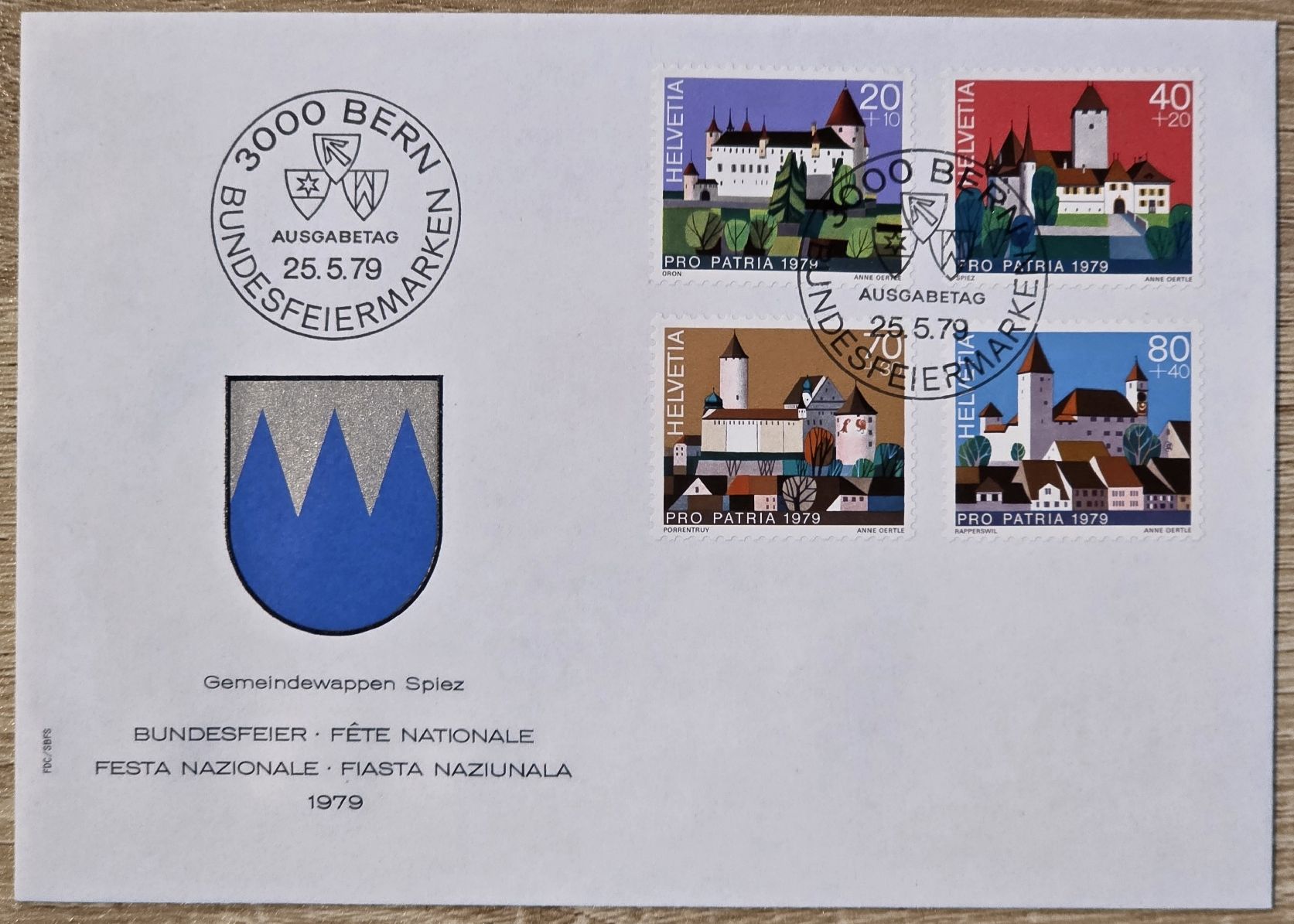 Tutti i francobolli: Schweiz First Day FDC Pro Patria 1979 – Usato da Rohrbach venduto da lod_m58r